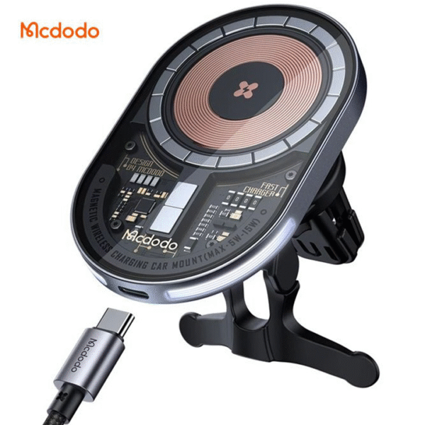 هولدر و شارژر وایرلس مگنتی مک دودو مدل MCDODO CH-2340 به همراه کابل شارژ