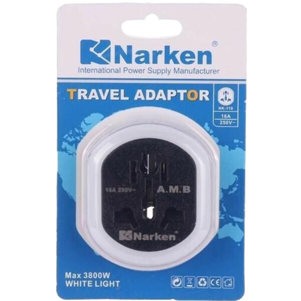 تبدیل 3 به 2 برق چراغدار 250W برند NARKENمدل NK-110